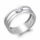 Серебряное кольцо AQUAMARINE А68665А с фианитом