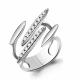 Серебряное кольцо AQUAMARINE А68668А с фианитом