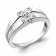 Серебряное кольцо AQUAMARINE А68727А с фианитом