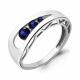 Серебряное кольцо AQUAMARINE А68828Б с гидротермальным сапфиром