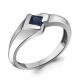 Серебряное кольцо AQUAMARINE А68831Н с гидротермальным сапфиром