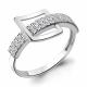 Серебряное кольцо AQUAMARINE А68838А с фианитом