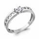 Серебряное кольцо AQUAMARINE А68857А с фианитом