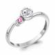 Серебряное кольцо AQUAMARINE А68916АВ с фианитом