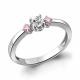 Серебряное кольцо AQUAMARINE А68929АВ с фианитом