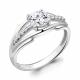 Серебряное кольцо AQUAMARINE А68930А с фианитом