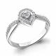 Серебряное кольцо AQUAMARINE А68941А с фианитом