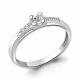 Серебряное кольцо AQUAMARINE А68990А с фианитом