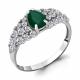 Серебряное кольцо AQUAMARINE А6900509А с фианитом и агатом