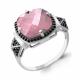 Серебряное кольцо AQUAMARINE А6902390Ч с ювелирным кристаллом и морганитом