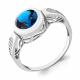 Серебряное кольцо AQUAMARINE А6902693А с фианитом и Лондон топазом