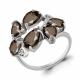 Серебряное кольцо AQUAMARINE А6905201А с фианитом и раухтопазом
