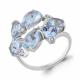 Серебряное кольцо AQUAMARINE А6905202А с топазом и фианитом