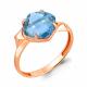 Кольцо из золочёного серебра AQUAMARINE А6905988-п с турмалином