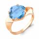 Кольцо из золочёного серебра AQUAMARINE А6906088-п с турмалином