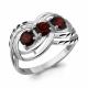 Серебряное кольцо AQUAMARINE А6908203 с гранатом