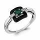 Серебряное кольцо AQUAMARINE А6910609А с фианитом, агатом и керамикой