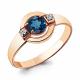 Кольцо из золочёного серебра AQUAMARINE А6912308А-п с фианитом и Лондон топазом