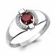 Серебряное кольцо AQUAMARINE А6912403А с фианитом и гранатом