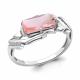 Серебряное кольцо AQUAMARINE А6913590А с фианитом и морганитом