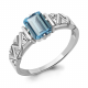 Серебряное кольцо AQUAMARINE А6913688А с фианитом и турмалином