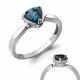 Серебряное кольцо AQUAMARINE А6916608А с фианитом и Лондон топазом