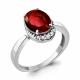 Серебряное кольцо AQUAMARINE А6917085А с фианитом и гранатом