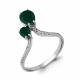 Серебряное кольцо AQUAMARINE А6917509А с фианитом и агатом