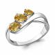 Серебряное кольцо AQUAMARINE А6918206 с цитрином