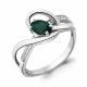 Серебряное кольцо AQUAMARINE А6920309А с фианитом и агатом