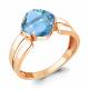 Кольцо из золочёного серебра AQUAMARINE А6922288-п с турмалином