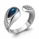 Серебряное кольцо AQUAMARINE А6924393А с фианитом и Лондон топазом