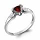 Серебряное кольцо AQUAMARINE А6927903А с фианитом и гранатом
