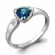 Серебряное кольцо AQUAMARINE А6928208А с фианитом и Лондон топазом