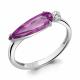 Серебряное кольцо AQUAMARINE А6930484А с фианитом и аметистом