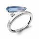Серебряное кольцо AQUAMARINE А6930692А с топазом и фианитом