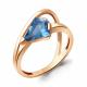 Кольцо из золочёного серебра AQUAMARINE А6930792-п с топазом