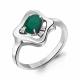Серебряное кольцо AQUAMARINE А6932809А с фианитом и агатом