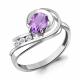 Серебряное кольцо AQUAMARINE А6933004А с фианитом и аметистом