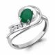 Серебряное кольцо AQUAMARINE А6933009А с фианитом и агатом