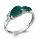 Серебряное кольцо AQUAMARINE А6934509А с фианитом и агатом