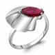 Серебряное кольцо AQUAMARINE А69351604 с рубиновым корундом