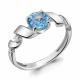 Серебряное кольцо AQUAMARINE А6936105А с топазом и фианитом