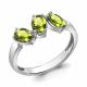 Серебряное кольцо AQUAMARINE А6939007 с хризолитом