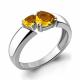 Серебряное кольцо AQUAMARINE А6939106 с цитрином