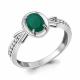 Серебряное кольцо AQUAMARINE А6940409А с фианитом и агатом