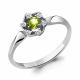 Серебряное кольцо AQUAMARINE А6941407А с фианитом и хризолитом