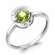 Серебряное кольцо AQUAMARINE А6942007 с хризолитом