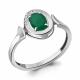 Серебряное кольцо AQUAMARINE А6942109А с фианитом и агатом