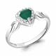 Серебряное кольцо AQUAMARINE А6942509А с фианитом и агатом